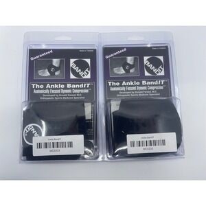 2 Ankle Band IT Anatomically Dynamic Compression Black Ankle Support Brace